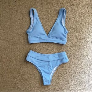 Bikini set - never worn - baby blue.